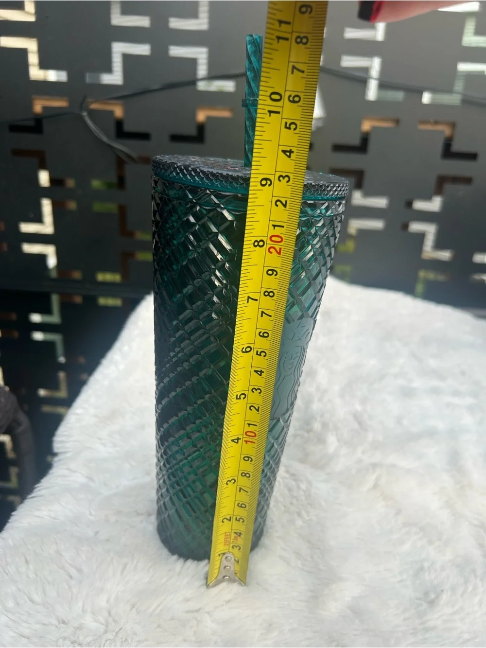 Starbucks dark green Studded Tumbler 24oz straw cup
